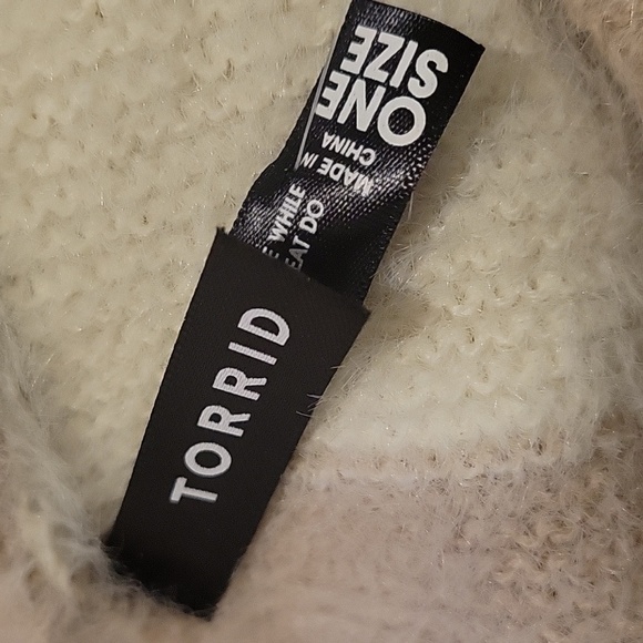 NWT TORRID one size tan color block poncho - Picture 4 of 5